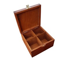 Wooden tea box with Four