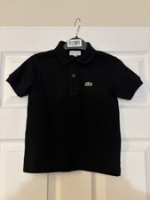 Boys Black Lacoste Polo