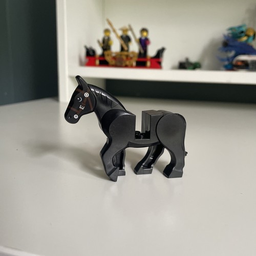 Lego horse black printed - lego,