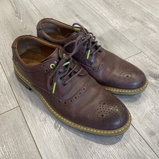 Clarks Leather Oxford Lace Up Brogues Gambeson Brown Mens Uk Size 8