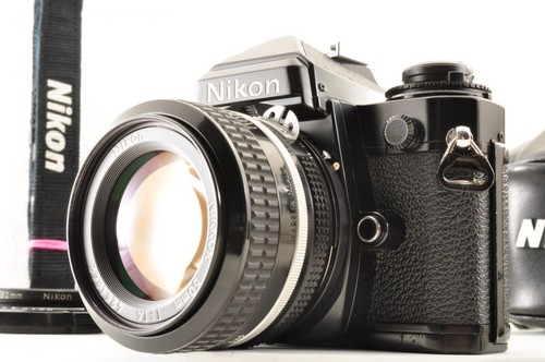 Nikon black 35mm slr film - fe,