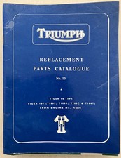Triumph replacement parts catalogue No. 10 Tiger 90 & Tiger 100