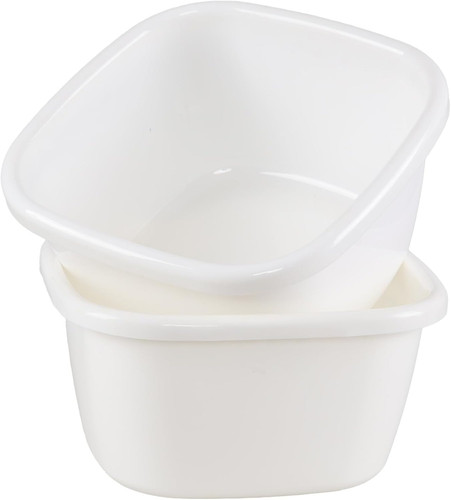 White large deep square wash - large,