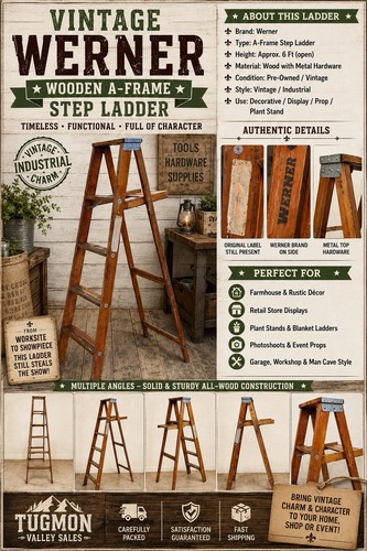 Vintage werner wooden - vintage, ft