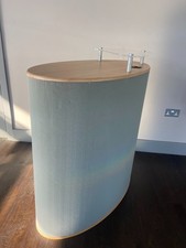 Compact Teal Reception Desk