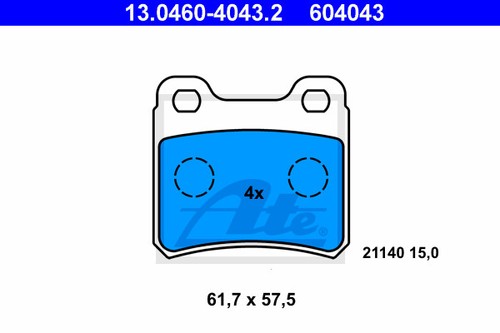 New brake pad set disc - pad, set,