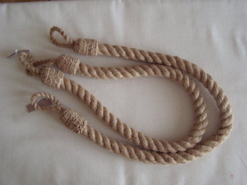 Jute hessian rope tiebacks - jute, x