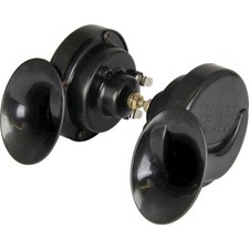 12v black horn - horn,, twin