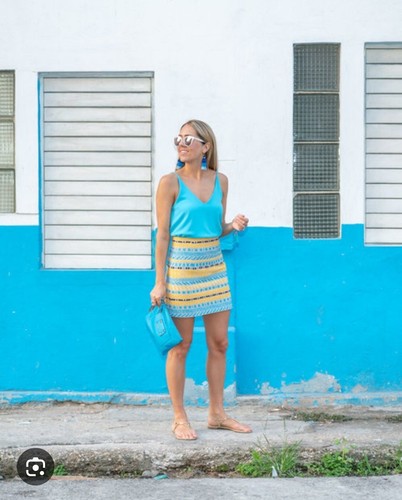Zara aztec blue yellow - aztec,