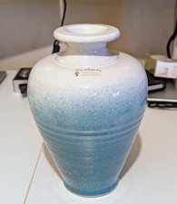 Large Louis Mulcahy Fuchsia Studio Pottery Vase Made In Dingle Ireland 21cm