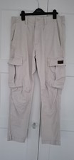 Mens Zara Combat Cream Trousers Size 32w 29L Eur 40