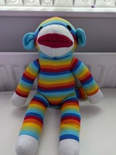 Rainbow Stripes Monkey Teddy