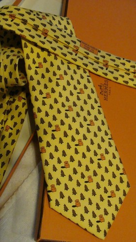 Hermes silk tie beavers - tie,,