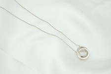 TIFFANY & Co. 1837 Interlocking Necklace Circle Ring Pendant SV925 Silver 4109j