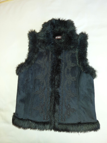Ladies gilet waistcoat faux - ladies,
