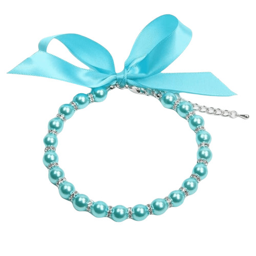 Adjustable pet pearl - pet, necklace