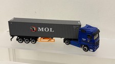 Herpa HO 1:87 Mercedes Benz Lorry Truck with MOL Shipping Container Trailer