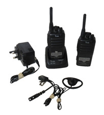 Icom IC-F25SR Two-Way Radio PMR466 X 2 & BC-160 Charger & Hands Free Kit Job Lot