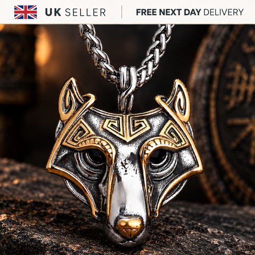 Viking wolf head pendant - head,