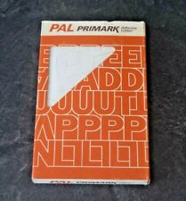 VINTAGE PAL PRIMARK Adhesive Letters retro pack 33 sheets 45mm high letter RARE