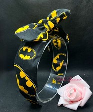 Batman Headband Hairband Hair Tie Band Bow Bobbles Costume Super Hero Iron Man