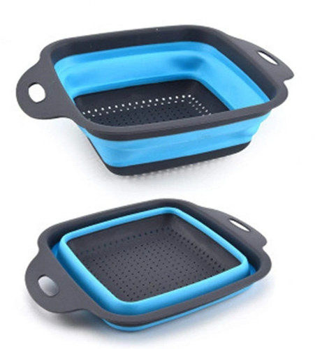 Collapsible silicone colander - collapsible,