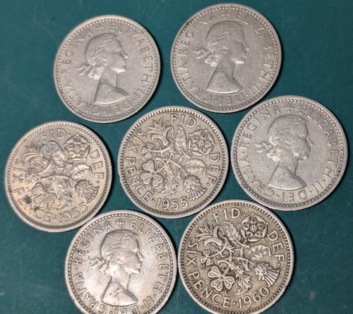 Sixpence queen elizabeth - sixpence,