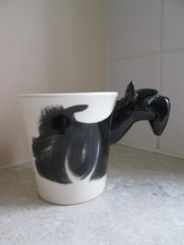 VINTAGE SCOTTISH TERRIER HAND PAINTED FIGURAL MUG