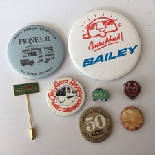 Caravan Pin Lapel Badges & Tie Pin x8 Caravan Club BCC Bailey Pioneer Aaro (T24)