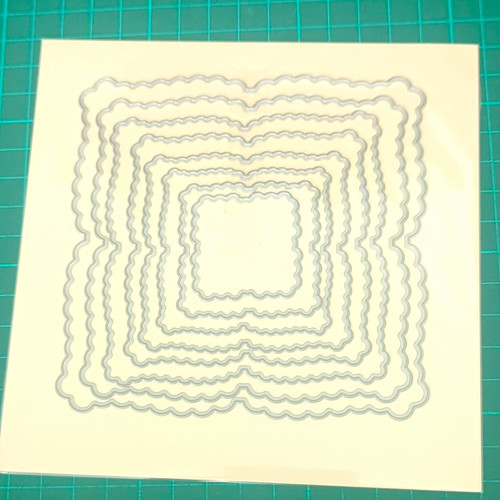 Nested scalloped square metal - scalloped,