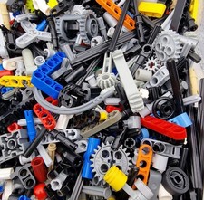 100 Random Technic Lego Piece Bundle - Connectors Pins Axles Gears Bushes