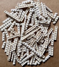 100x LEGO White Plates 1x3
