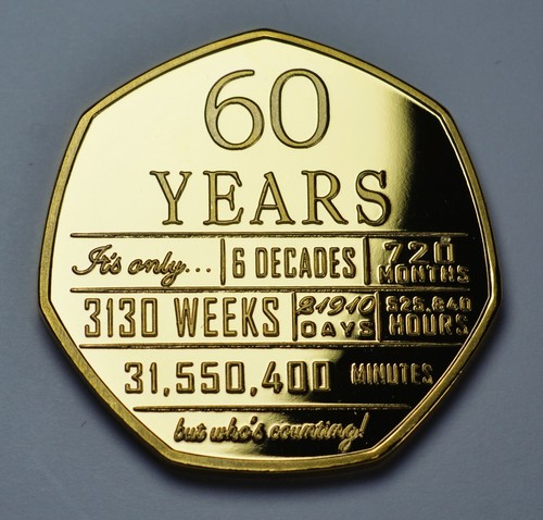 60th birthday 24ct gold - 60th,