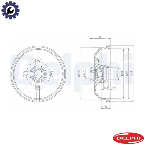 Brake drum bf111 for - 2x,