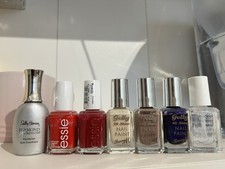 Essie, Barry M & Sally Hansen Nail Polish Bundle – Top Coat & Hardener Included
