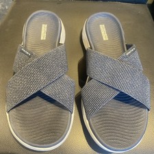 Skechers GoGa Mat - Navy Blue Size 6 Ladie's Sandals - GEN 5
