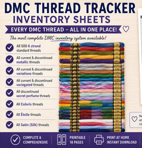 Dmc thread tracker inventory - dmc,