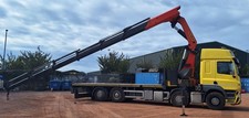 DAF CF460 Sleeper Hiab Palfinger crane flatbed 8x2 65tpm 32t/44t VBG Hitch