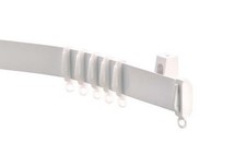 Smooth Glide Aluminium curtain track, white, for Straight or Bay windows, hig…