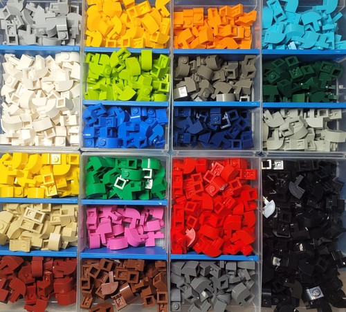 Lego 6091 bricks 1x2x1 - 6091, curved