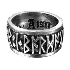 ALCHEMY RUNEBAND RING Pewter