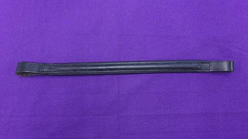 Pony size black leather plain - pony,