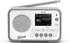 Roberts PLAY20 FM/DAB/DAB+ Digital Portable Radio, Rubber-Protected, White 