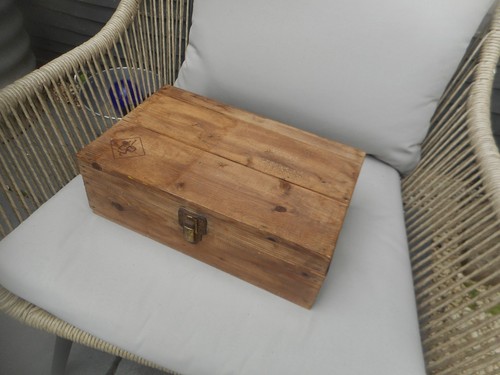 Old solid pine box - x, 22