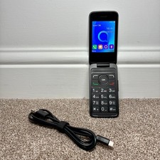Alcatel 3025X Mobile Phone BIG BUTTON Flip Fold Grey, Tested