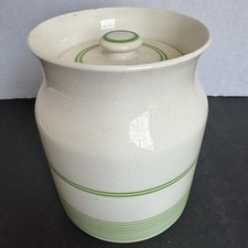 Green Banded Canister Jar &