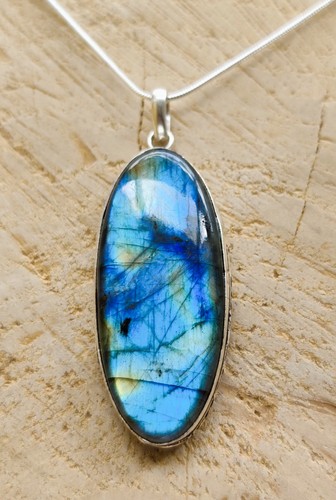 Large blue labradorite - labradorite, pendant