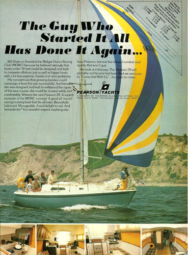 1976 pearson yacht sailing - pearson,