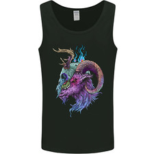 Heavy Metal Music Goat Skull Death Mens Vest Tank Top