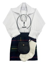 Farquharson Tartan Baby Adjustable Kilt Outfit, Hose, Sporran 0-24 Months 